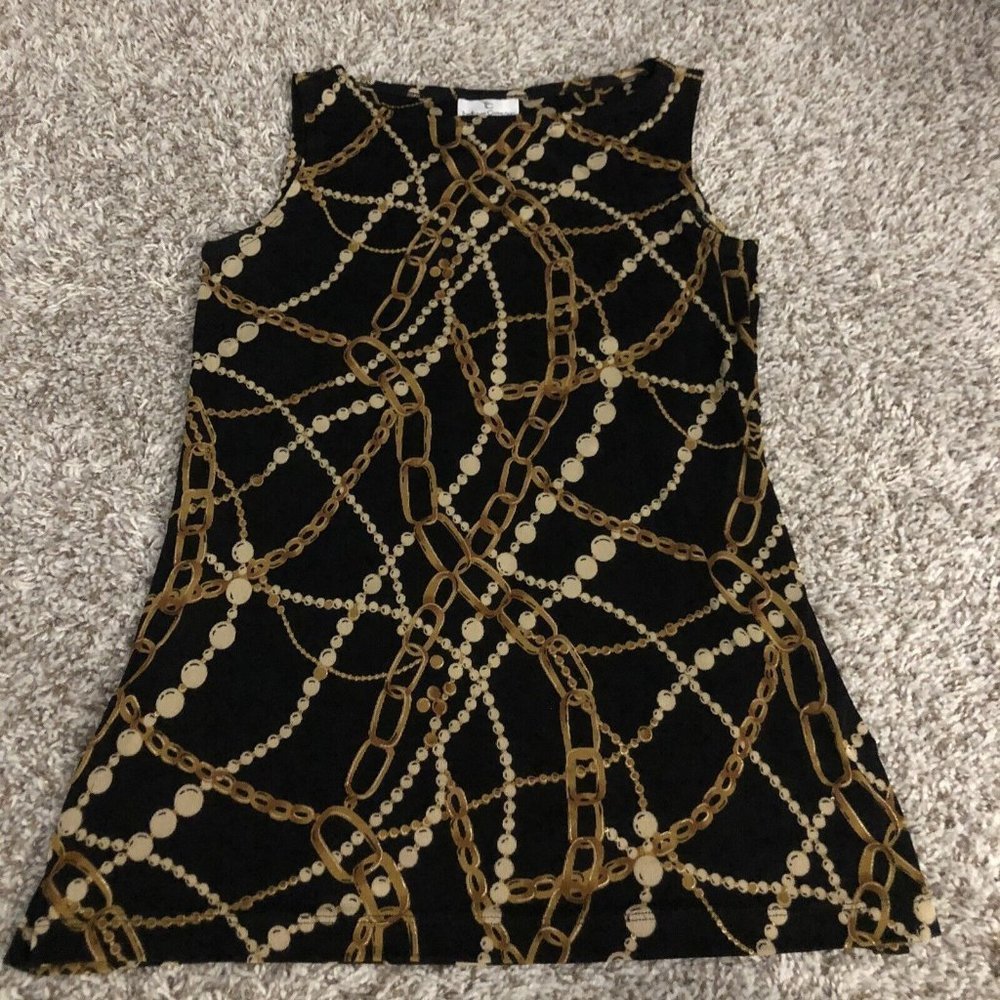 The Travel Collection Knit Top Size Small Sleeveless Round Neck 100% Silk